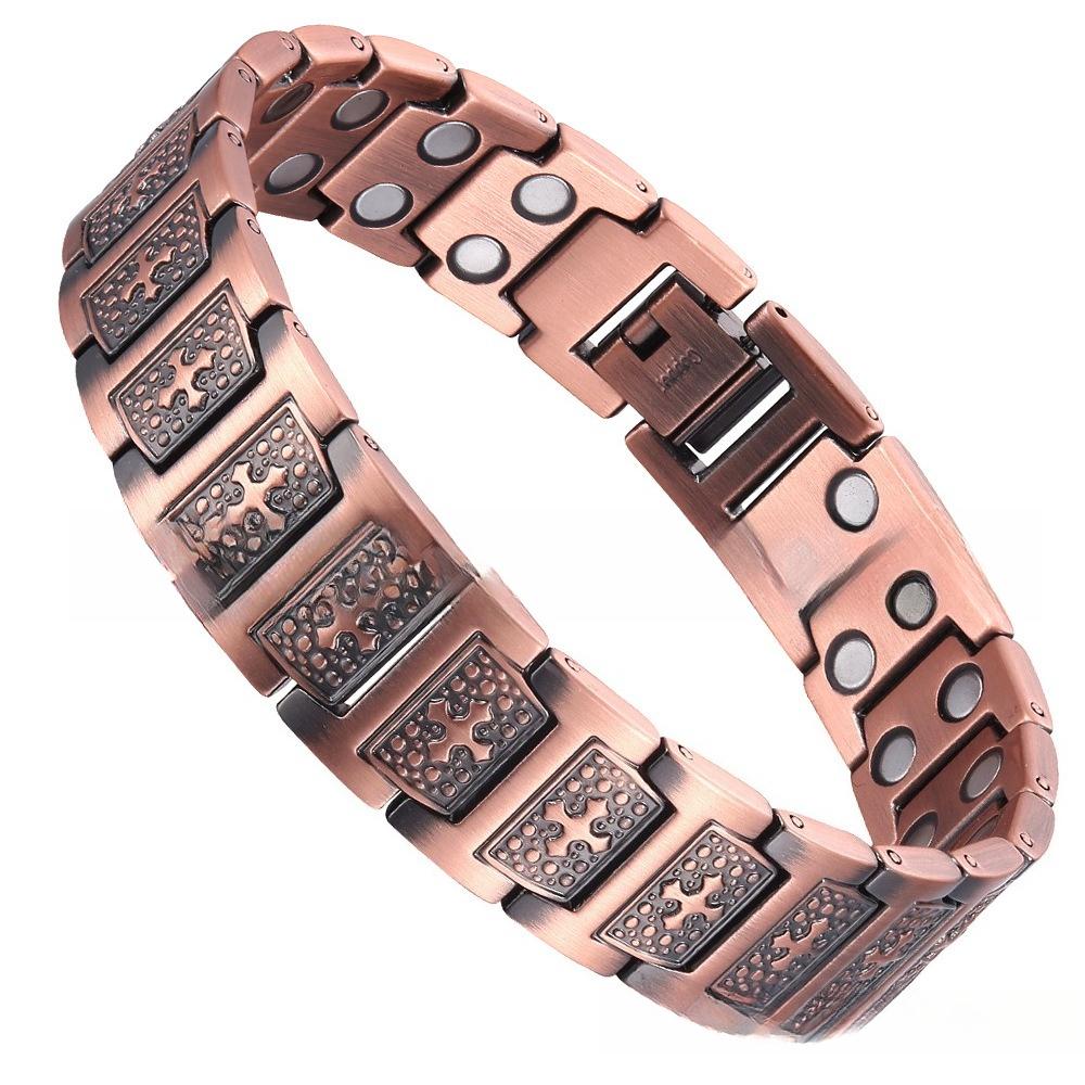 Magnetic Copper Bracelet for Men Stainless Steel Cross Health Care Link Wristband бронзовий
Magnetic Copper Bracelet for Men Stainless Steel Cross Health Care Link Wristband бронзовий