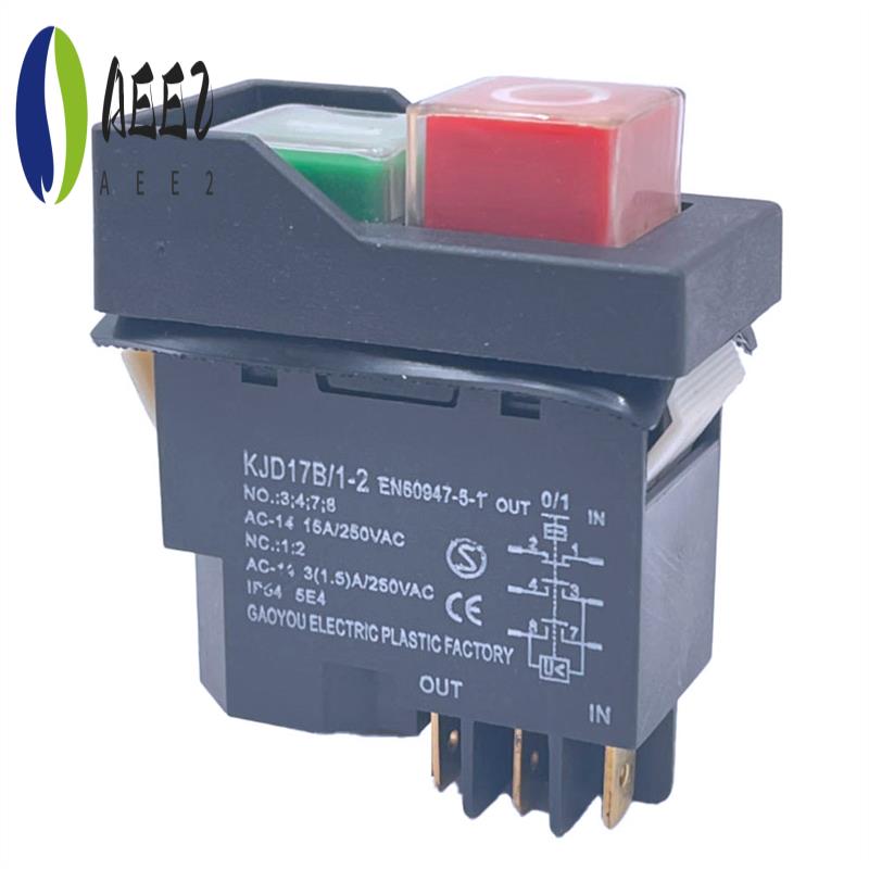 AEE2-KJD17 6 Pins Electromagnetic Start Push Button Switches IP55 Waterproof Equipment Safety Switch
AEE2-KJD17 6 Pins Electromagnetic Start Push Button Switches IP55 Waterproof Equipment Safety Switch