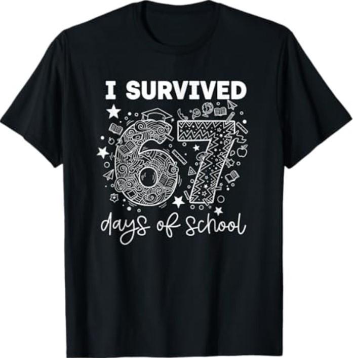 I Survived 67 Days of School Funny Six Seven 6 7 Meme T-Shirt Unisex T-Shirt S
I Survived 67 Days of School Funny Six Seven 6 7 Meme T-Shirt Unisex T-Shirt S