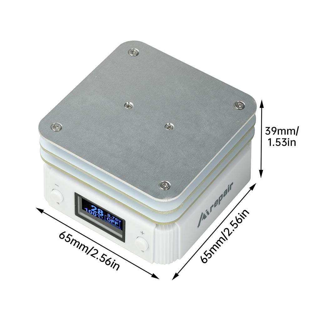 PD65W 20V 240°C Constant-Temperature Heating Pad Adjustable Soldering Pad PCB Surface Mount Preheating Type-C Interface
PD65W 20V 240°C Constant-Temperature Heating Pad Adjustable Soldering Pad PCB Surface Mount Preheating Type-C Interface