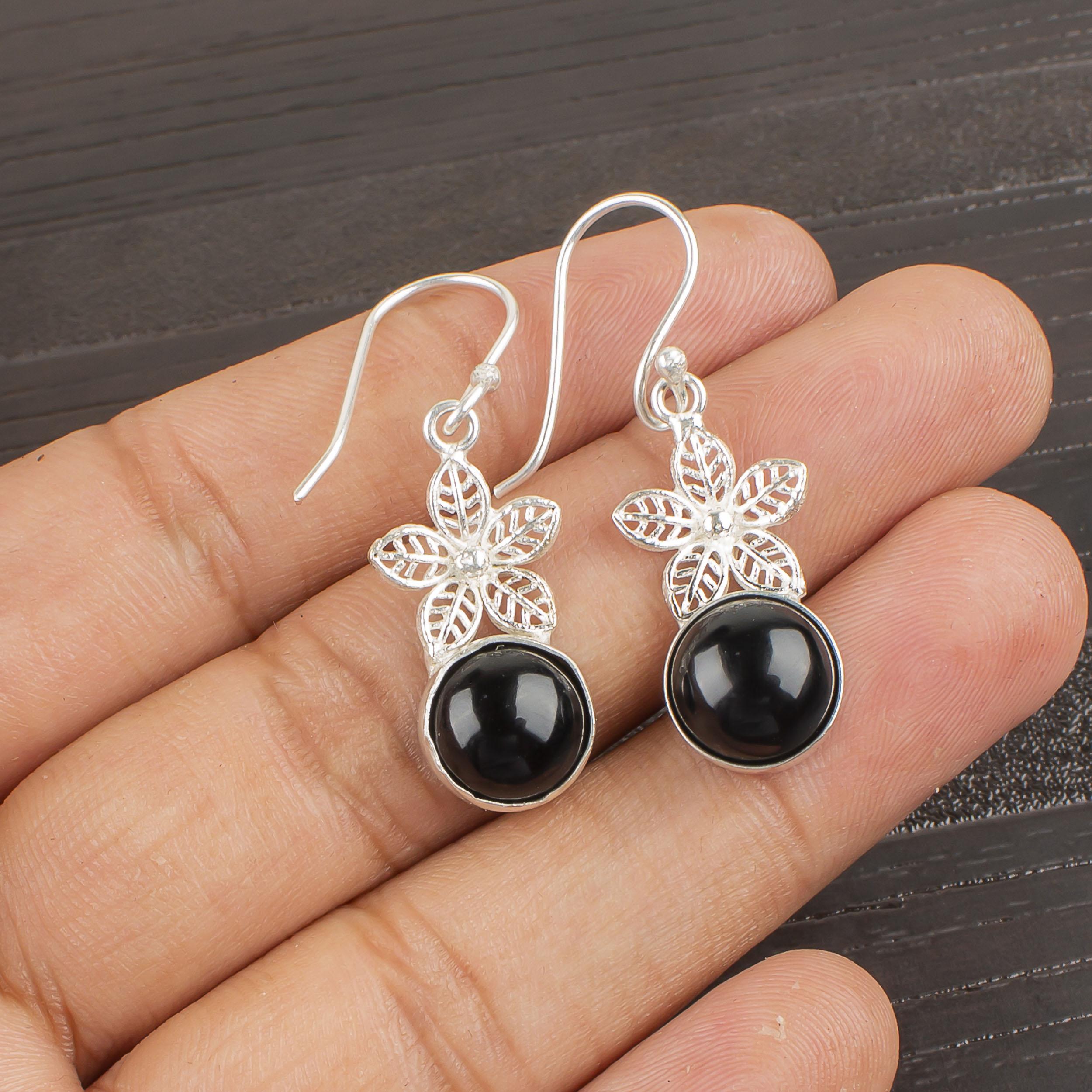 Black Onyx Cab 925 Solid Sterling Silver Earrings, Handmade Gemstone Earrings Jewelry, Gifts For Wife Brand New Earrings 1.60 Inches чорний
Black Onyx Cab 925 Solid Sterling Silver Earrings, Handmade Gemstone Earrings Jewelry, Gifts For Wife Brand New Earrings 1.60 Inches чорний