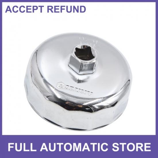 83-84mm 14 Flutes Silver Tone Metal Oil Filter Cap Wrench Socket Remover Tool
83-84mm 14 Flutes Silver Tone Metal Oil Filter Cap Wrench Socket Remover Tool