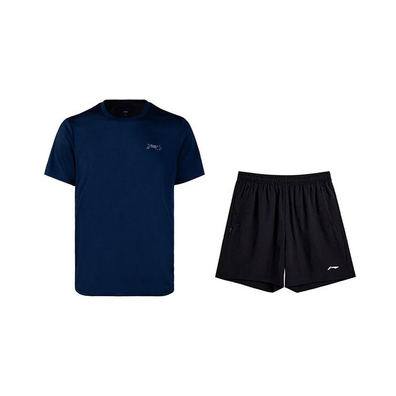 Li Ning Спортивный костюм мужской, простой, универсальный, с круглым вырезом, короткий рукав, свободный, удобный, цвет Guangdong-Blue Black W663-3+V157-1 M
Li Ning Спортивный костюм мужской, простой, универсальный, с круглым вырезом, короткий рукав, свободный, удобный, цвет Guangdong-Blue Black W663-3+V157-1 M