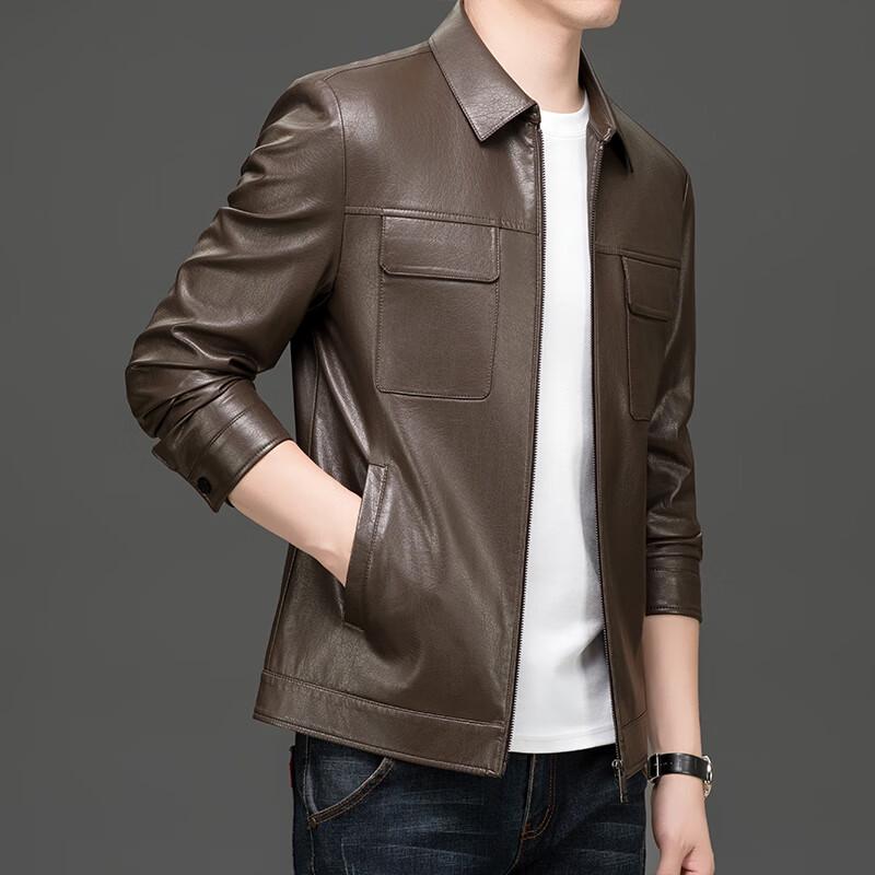 Мужская повседневная кожаная куртка из овчины с лацканами 4XL
Мужская повседневная кожаная куртка из овчины с лацканами 4XL