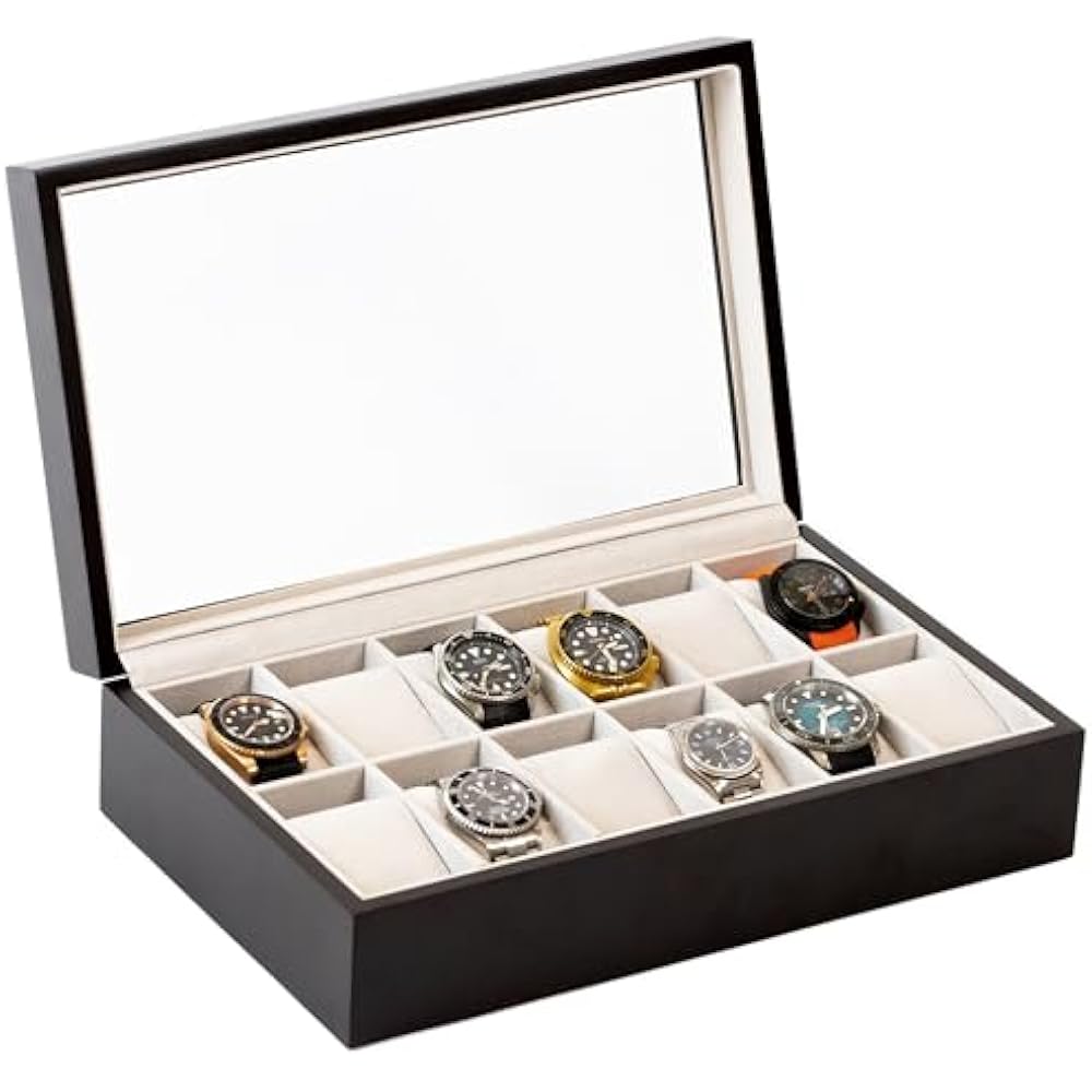 Case Elegance (Case Elegance) Watch Case Solid Wood Espresso Color Watch Glass Display Case Colle...
Case Elegance (Case Elegance) Watch Case Solid Wood Espresso Color Watch Glass Display Case Colle...