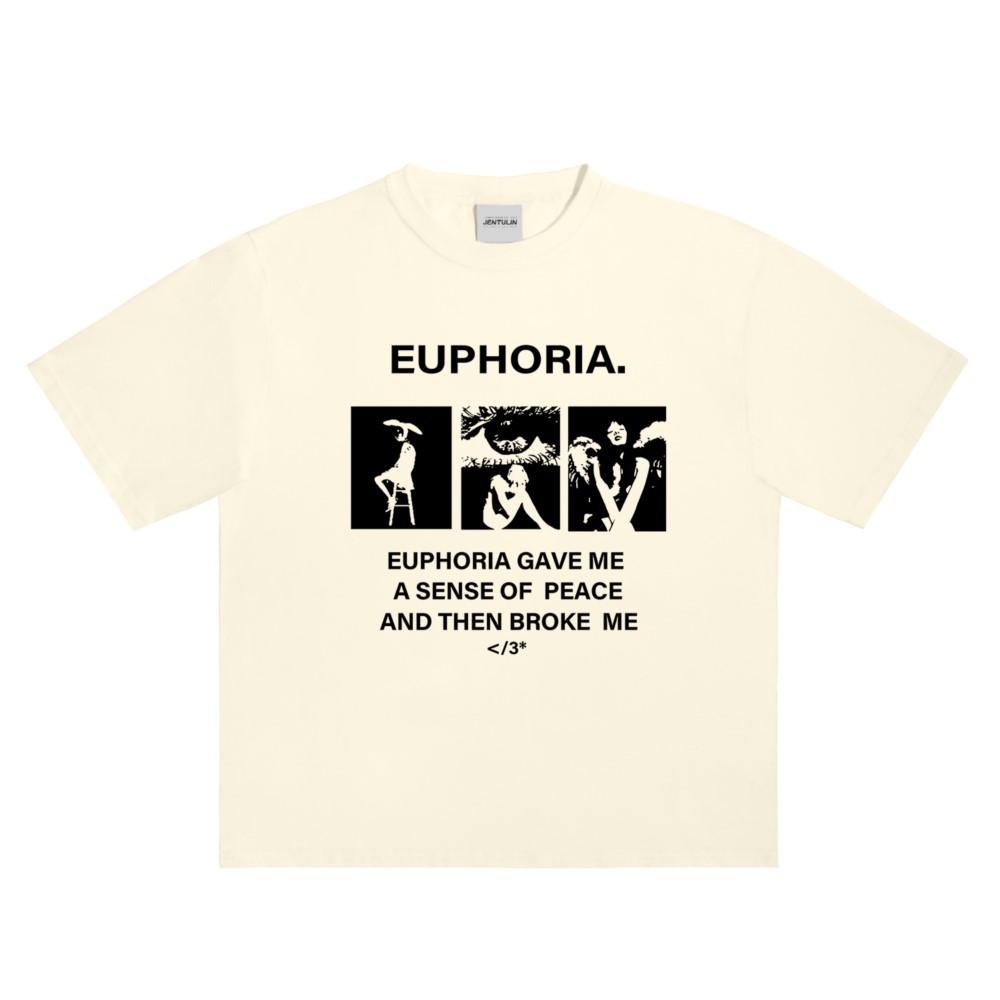 Harajuku Oversize Streetwear Mens Clothing EUPHORIA Graphic Print Tshirt Cotton Hip Hop Korean Short Sleeve Top Unisex Goth Y2k S
Harajuku Oversize Streetwear Mens Clothing EUPHORIA Graphic Print Tshirt Cotton Hip Hop Korean Short Sleeve Top Unisex Goth Y2k S