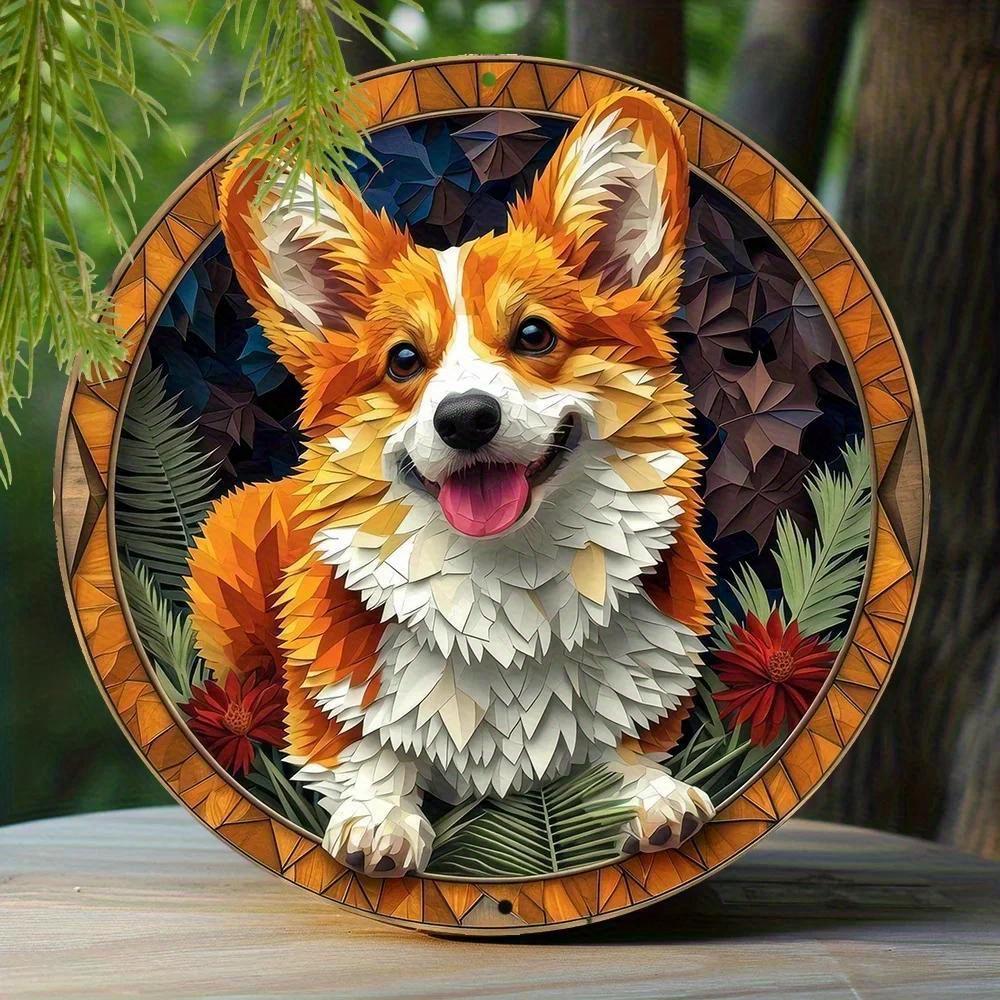 2d flat 20*20cm Wooden Sign, Corgi Theme Decoration, Faux Origami Window Decorations, Round Wreath Decoration, for Home, Kitchen, Garden, Bedroom, Bar 20x20CM
2d flat 20*20cm Wooden Sign, Corgi Theme Decoration, Faux Origami Window Decorations, Round Wreath Decoration, for Home, Kitchen, Garden, Bedroom, Bar 20x20CM