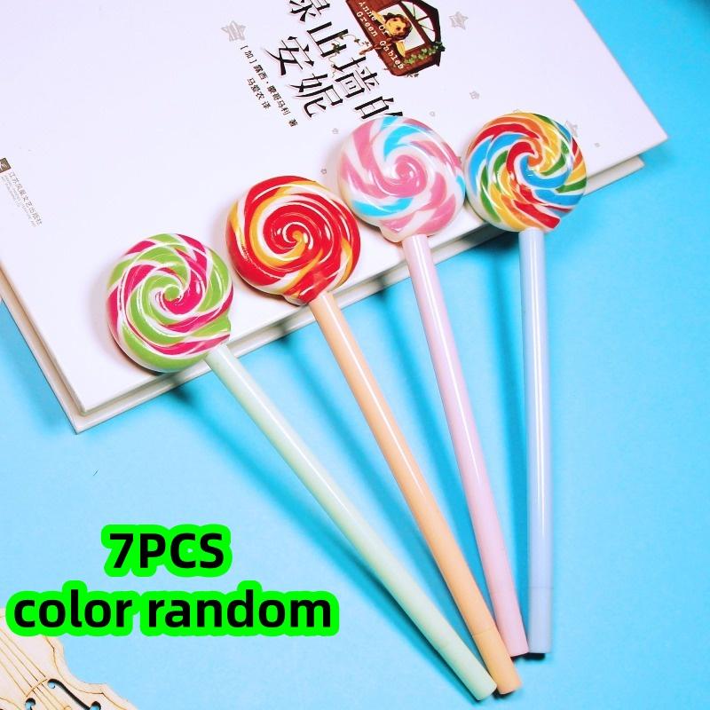 7-Pack of Black Gel Pens with Random Colors, Lollipop-Shaped, 0.5mm Ballpoint Pens, Student Stationery, Fresh Style, Essential for Study and
7-Pack of Black Gel Pens with Random Colors, Lollipop-Shaped, 0.5mm Ballpoint Pens, Student Stationery, Fresh Style, Essential for Study and