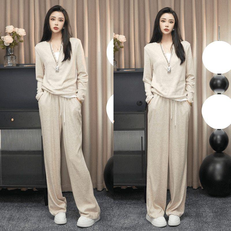 Sticky Rice Two-Piece Casual Sports Suit: Long-Sleeved Top & High-Waisted Wide-Leg Pants. L (recommended 48-55 kg)
Sticky Rice Two-Piece Casual Sports Suit: Long-Sleeved Top & High-Waisted Wide-Leg Pants. L (recommended 48-55 kg)