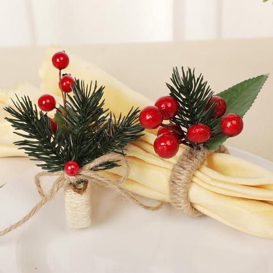 Napkin Buckle Realistic Looking Create Atmosphere Plastic Christmas Banquet Party Pine Cone Serviette Buckle for Restaurant
Napkin Buckle Realistic Looking Create Atmosphere Plastic Christmas Banquet Party Pine Cone Serviette Buckle for Restaurant