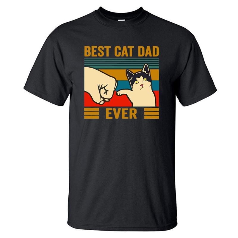 Летняя мужская футболка Best Cat Dad Ever, хлопковая футболка с короткими рукавами, модная милая уличная одежда, мужские топы с животными и кошками, повседневные футболки
Летняя мужская футболка Best Cat Dad Ever, хлопковая футболка с короткими рукавами, модная милая уличная одежда, мужские топы с животными и кошками, повседневные футболки
