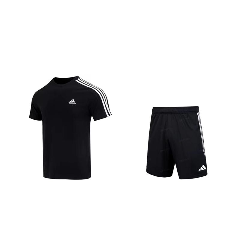 Adidas Striped Print American Vintage Knit Short Sleeve Quick-Dry Shorts Casual Sports Set Unisex Sets Black IC9334+HT6129 S
Adidas Striped Print American Vintage Knit Short Sleeve Quick-Dry Shorts Casual Sports Set Unisex Sets Black IC9334+HT6129 S
