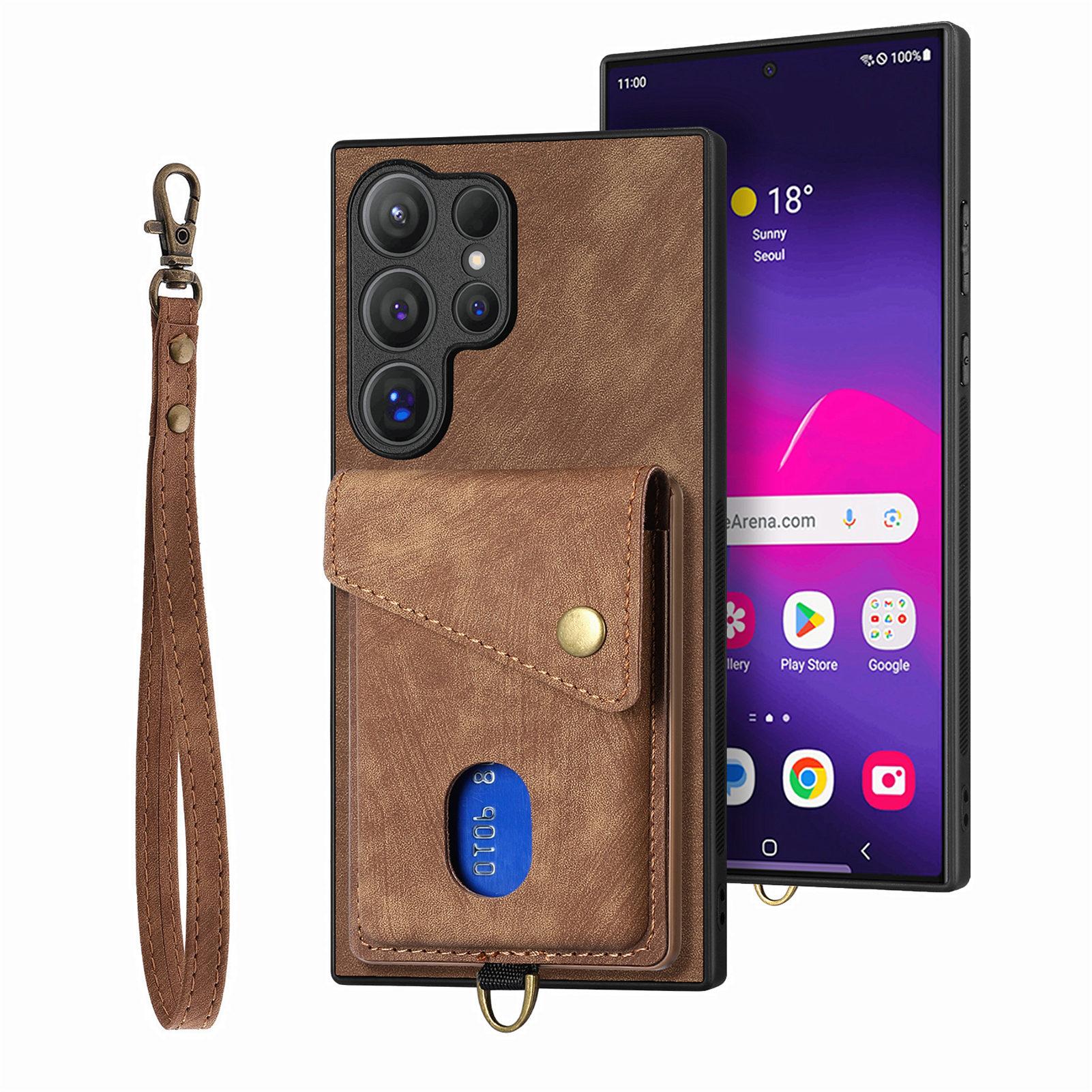 For Samsung Galaxy S25 Ultra Case with Card Holder Kickstand Leather Phone Back Cover Brown
For Samsung Galaxy S25 Ultra Case with Card Holder Kickstand Leather Phone Back Cover Brown