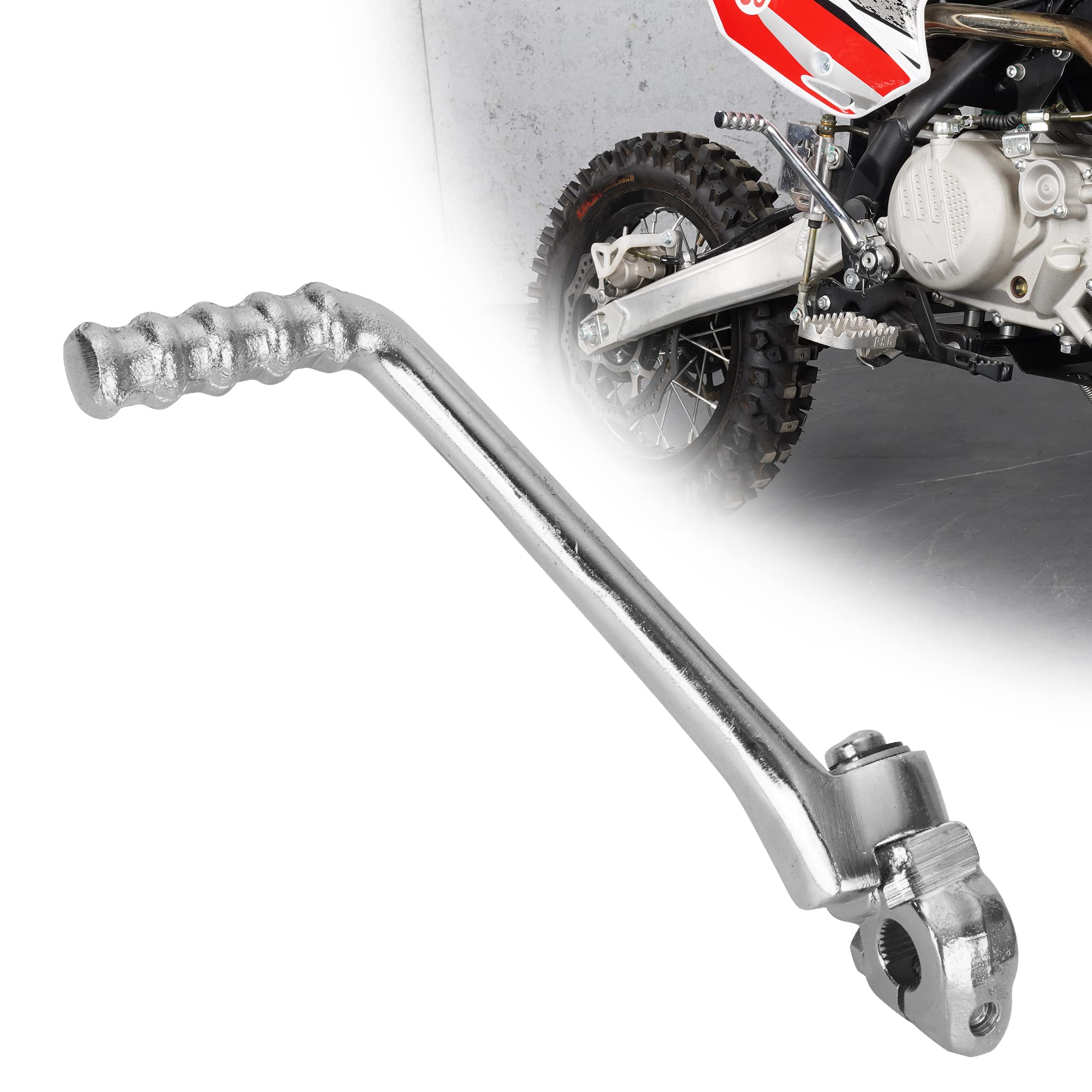 WEIYINGSI 16mm Kick Starter Lever Fits Chinese 70cc 90cc 110cc 125cc YX 140cc 160cc Atomik CB CG 200cc 250cc Pit Dirt Trail Bike - Silver
WEIYINGSI 16mm Kick Starter Lever Fits Chinese 70cc 90cc 110cc 125cc YX 140cc 160cc Atomik CB CG 200cc 250cc Pit Dirt Trail Bike - Silver