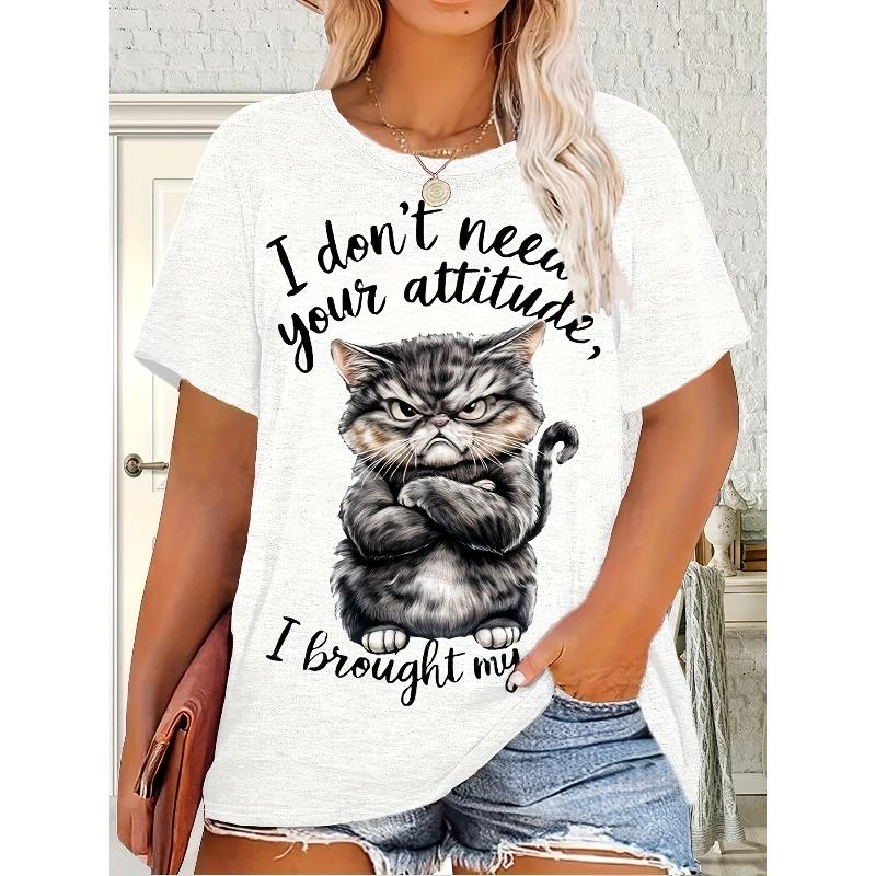 European Size Plus Size - Plus Size 3D Cute Cat Print T-Shirt | Casual Crew Neck Short Sleeve Top, Slight Stretch Fabric, Summer Outdoor Wear 4XL
European Size Plus Size - Plus Size 3D Cute Cat Print T-Shirt | Casual Crew Neck Short Sleeve Top, Slight Stretch Fabric, Summer Outdoor Wear 4XL