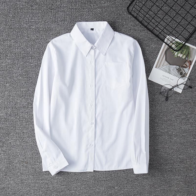 Women s Japanese JK School Uniform Long Sleeve White Shirt with Round Neck, Pointed Collar, Square Collar, Rounded Cuffs, and Loose Fit with Pocket M
Women s Japanese JK School Uniform Long Sleeve White Shirt with Round Neck, Pointed Collar, Square Collar, Rounded Cuffs, and Loose Fit with Pocket M