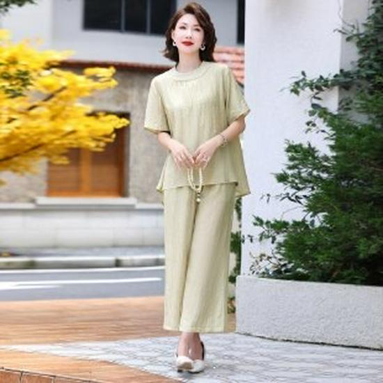 Summer Casual Suit for Middle-aged Women – Stylish Mom s Short-sleeve Two-piece Set XL світло-зелений колір
Summer Casual Suit for Middle-aged Women – Stylish Mom s Short-sleeve Two-piece Set XL світло-зелений колір