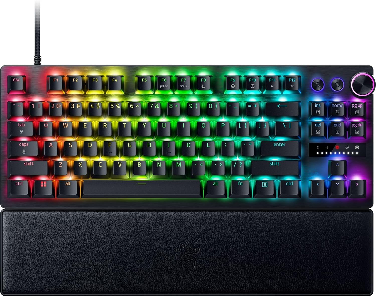 Huntsman V3 Pro Tenkeyless Analog Gaming Keyboard with Adjustable Optical 40G Actuation Wrist Rest English Layout Actuation, Switches, Force, чорний
Huntsman V3 Pro Tenkeyless Analog Gaming Keyboard with Adjustable Optical 40G Actuation Wrist Rest English Layout Actuation, Switches, Force, чорний
