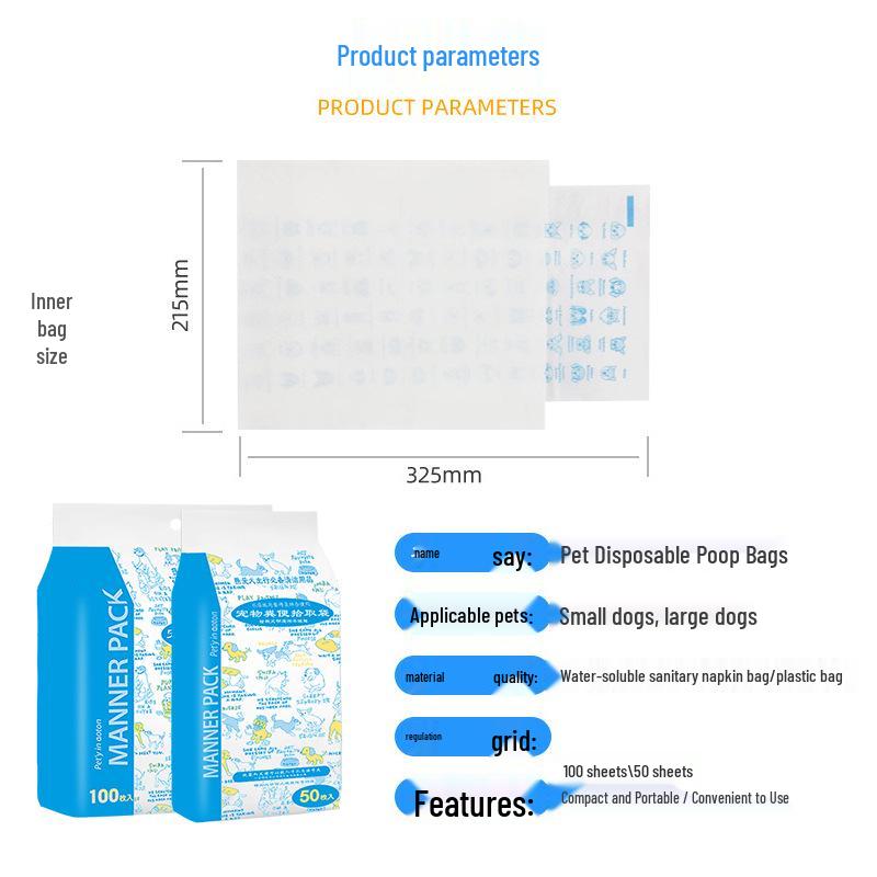 Thickened Double-Layer Dog Poop Bags for Outdoor Use
Thickened Double-Layer Dog Poop Bags for Outdoor Use