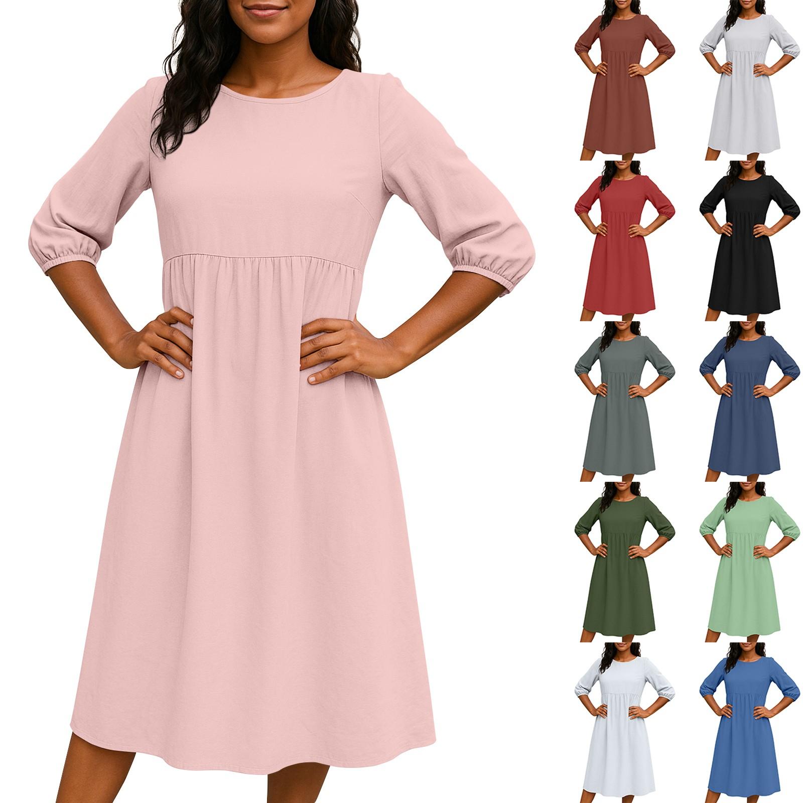 Women s Loose Casual Comfortable Solid Color Pullover Cotton Linen Pocket Dress M Темно-синій
Women s Loose Casual Comfortable Solid Color Pullover Cotton Linen Pocket Dress M Темно-синій