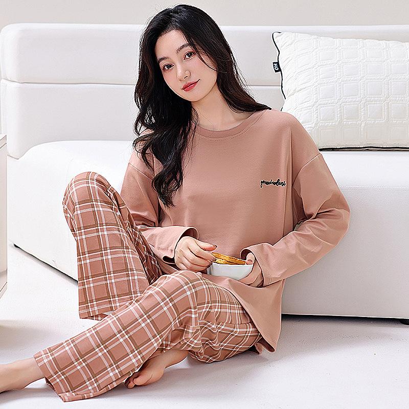 Pajamas with chest pads, women s spring and autumn pure cotton long-sleeved new cotton large-size loungewear, spring and autumn set m recommended 40-50kg
Pajamas with chest pads, women s spring and autumn pure cotton long-sleeved new cotton large-size loungewear, spring and autumn set m recommended 40-50kg
