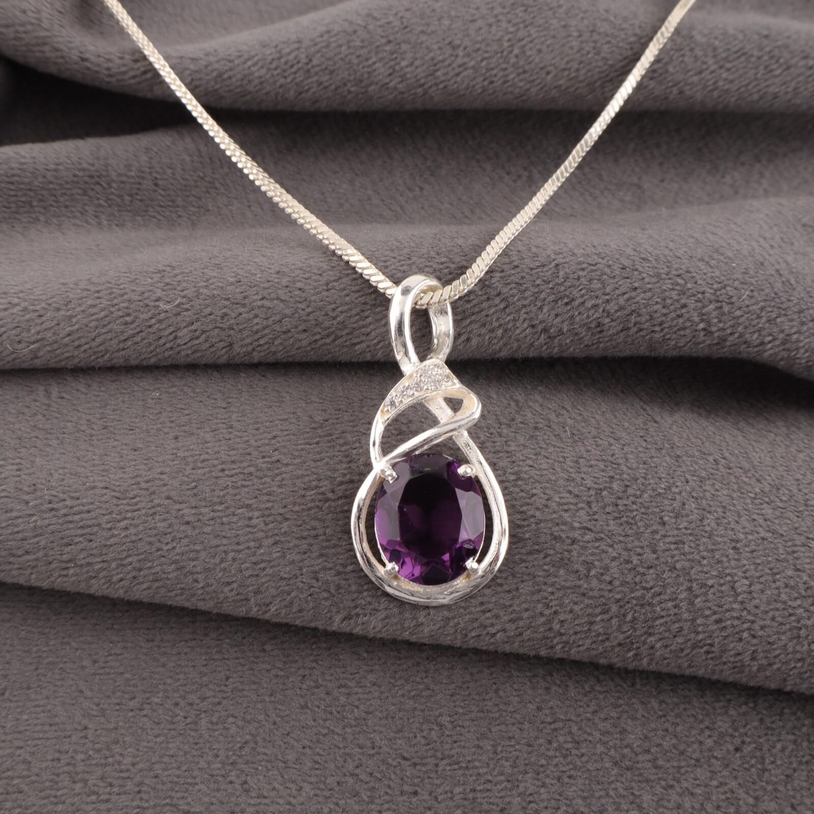 Natural Amethyst Gemstone 925 Sterling Silver Boho Jewelry Zircon Pendant 1.22 CZP-13-1
Natural Amethyst Gemstone 925 Sterling Silver Boho Jewelry Zircon Pendant 1.22 CZP-13-1