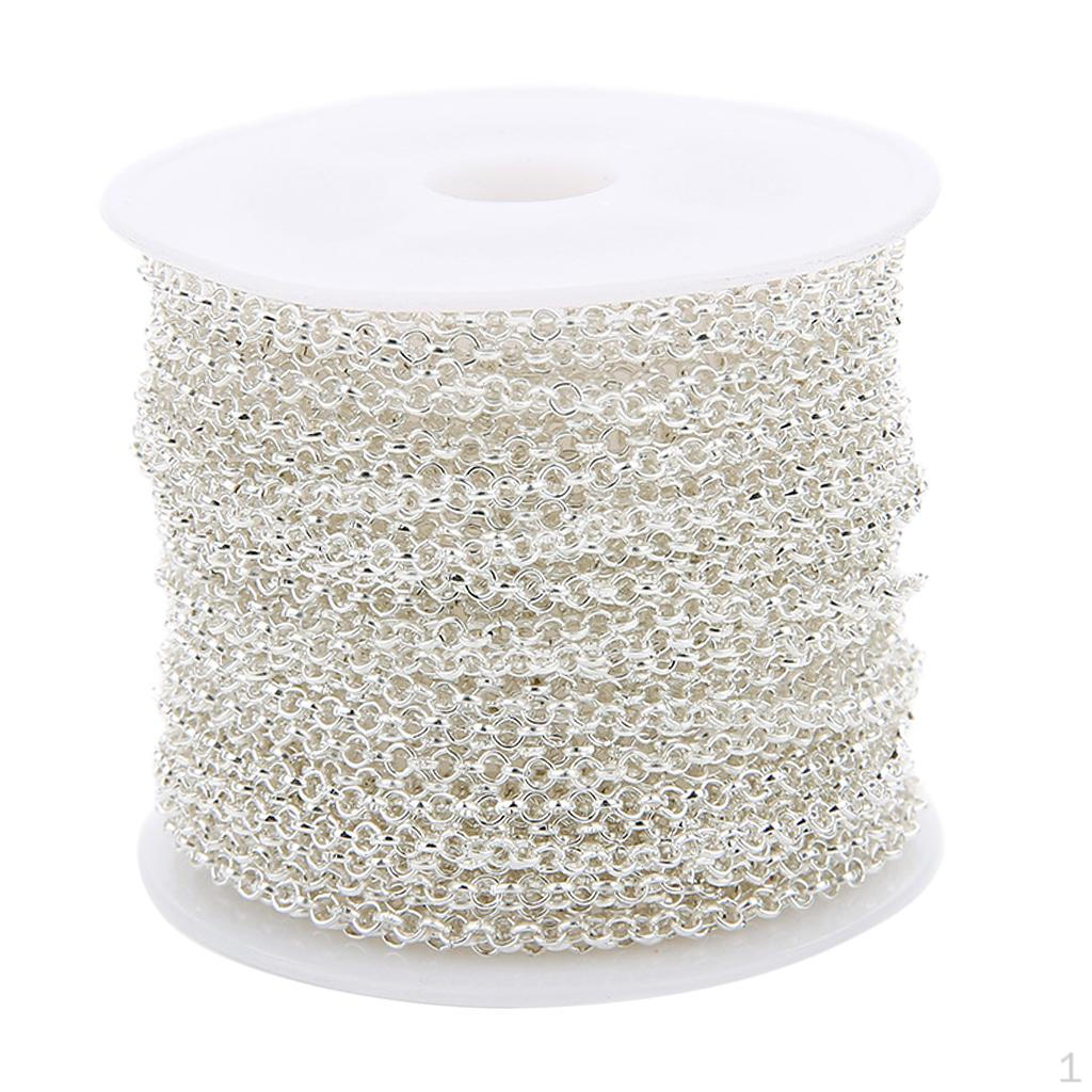 roll of 10 Yards Jewelry Making Chains Tail Silver 2mm_2mm
roll of 10 Yards Jewelry Making Chains Tail Silver 2mm_2mm