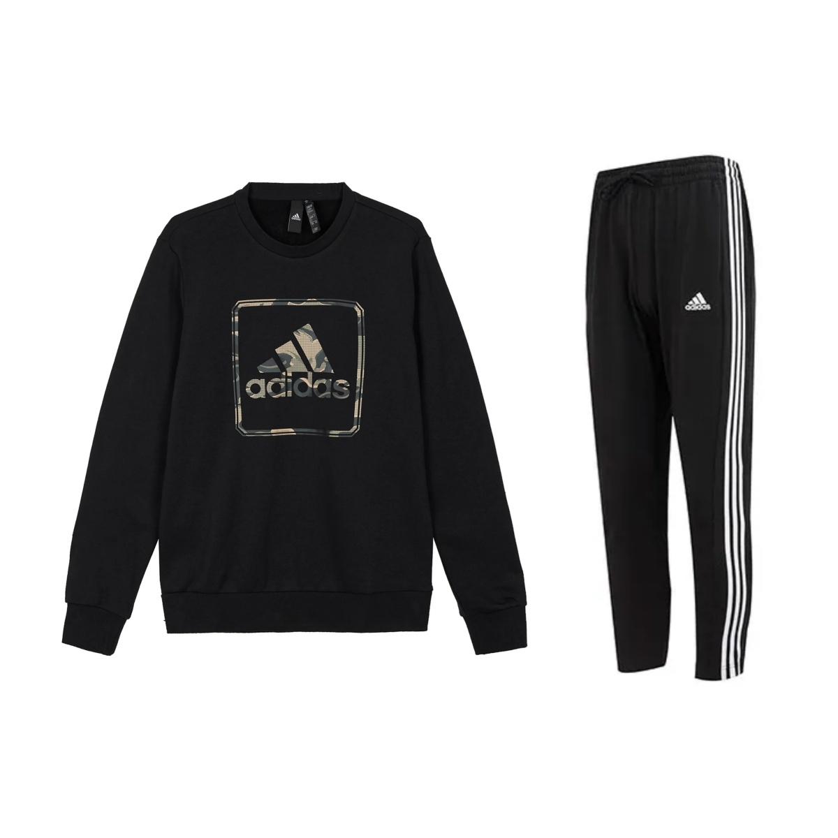 Adidas Printed Pattern Crew Neck Pullover American Vintage Striped Logo Knitted Long Pants Casual Sports Suit Men suit Black GM4477+IC0044 S
Adidas Printed Pattern Crew Neck Pullover American Vintage Striped Logo Knitted Long Pants Casual Sports Suit Men suit Black GM4477+IC0044 S
