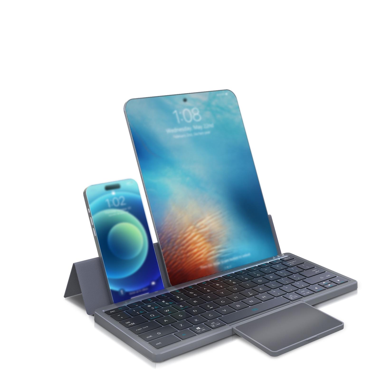 2026 German Wireless Bluetooth Keyboard & Touchpad: Three-in-One Leather Case Stand Pink White - Deluxe
2026 German Wireless Bluetooth Keyboard & Touchpad: Three-in-One Leather Case Stand Pink White - Deluxe