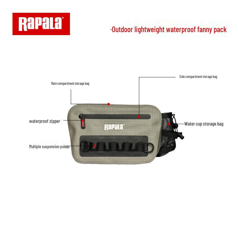 Rapala 26L Легкий водонепроникний поясний банан з рейтингом IPX8 для використання на відкритому повітрі
Rapala 26L Легкий водонепроникний поясний банан з рейтингом IPX8 для використання на відкритому повітрі