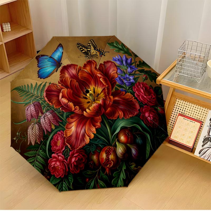 Floral Butterfly Round Decor Printed umbrella windproof folding umbrella portable sun and rain umbrella suitable for gifting
Floral Butterfly Round Decor Printed umbrella windproof folding umbrella portable sun and rain umbrella suitable for gifting