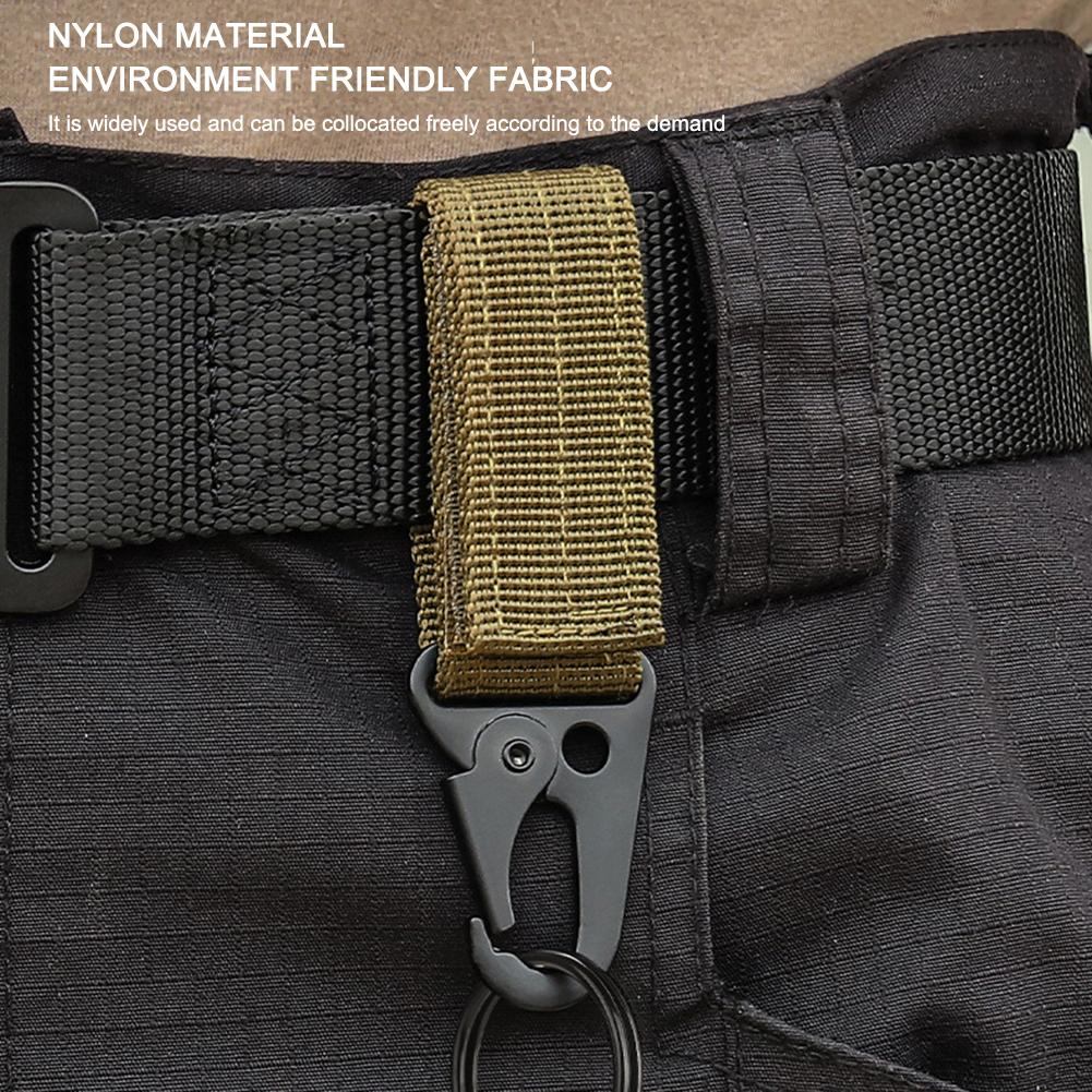 Outdoor Carabiner Keychain Nylon Hanging Webbing Buckle Hook (Khaki) 
Outdoor Carabiner Keychain Nylon Hanging Webbing Buckle Hook (Khaki)