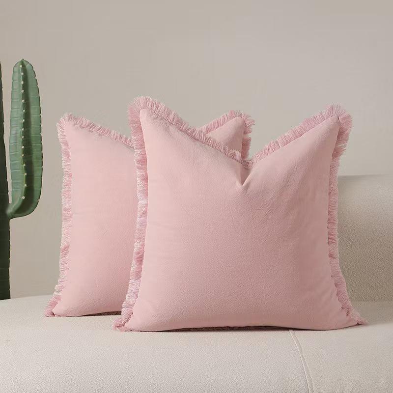 Solid Color Washed Cotton Throw Pillow with Tassel Cushion Cover Washed Cotton (45x45) розовый
Solid Color Washed Cotton Throw Pillow with Tassel Cushion Cover Washed Cotton (45x45) розовый