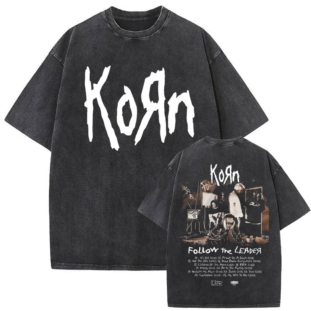 Limited Edition Rock Band Korn Follow The Leader Double Sided Print Tshirts Washed Vintage Men Women Oversized Metal Music Tees S
Limited Edition Rock Band Korn Follow The Leader Double Sided Print Tshirts Washed Vintage Men Women Oversized Metal Music Tees S