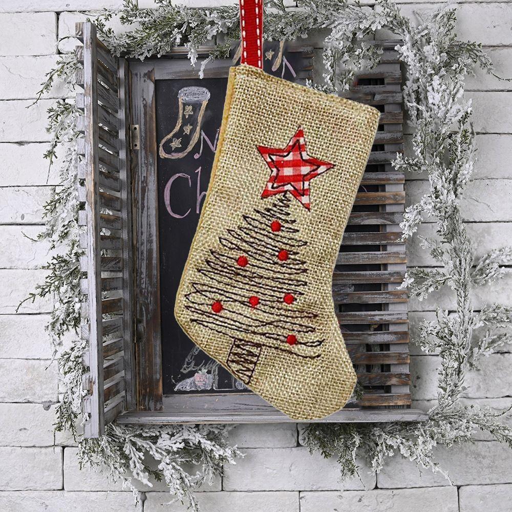 Hanging Christmas Gift Bag Linen Christmas Decoration Burlap Embroidery Christmas Stocking Home
Hanging Christmas Gift Bag Linen Christmas Decoration Burlap Embroidery Christmas Stocking Home