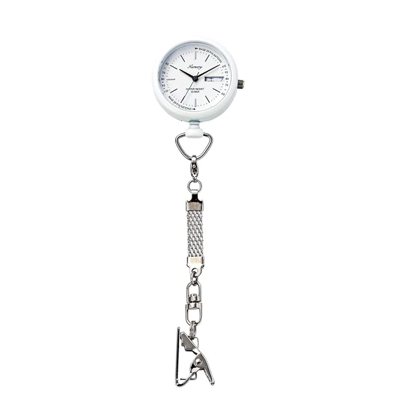 Nursery ALL WHITE nurse watch 10 ATM water resistant Luminous With pulse measurement scale Bungee coil strap & short chain short chain white 145278A
Nursery ALL WHITE nurse watch 10 ATM water resistant Luminous With pulse measurement scale Bungee coil strap & short chain short chain white 145278A