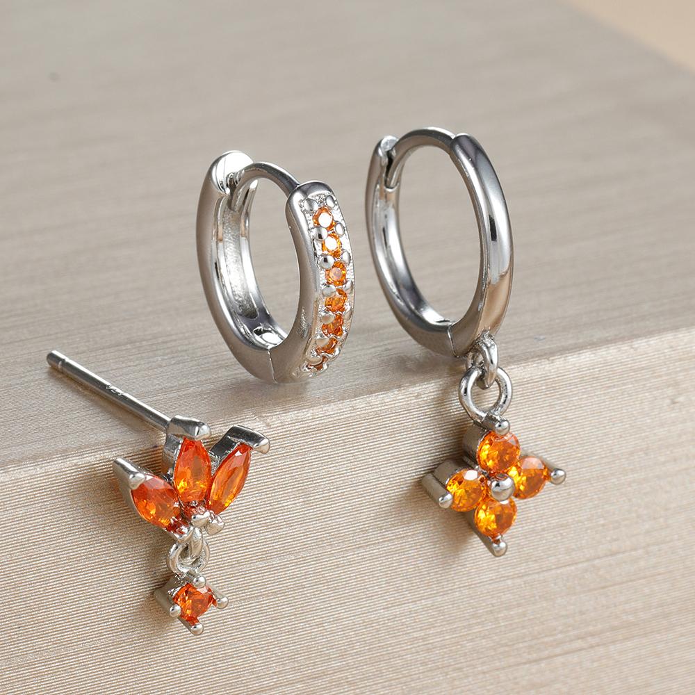 3PCS Fashion Sparkling Orange Zircon Drop Earrings Set for Women 18K Gold Plated Geometric Square Piercing Earring Party Jewelry
3PCS Fashion Sparkling Orange Zircon Drop Earrings Set for Women 18K Gold Plated Geometric Square Piercing Earring Party Jewelry