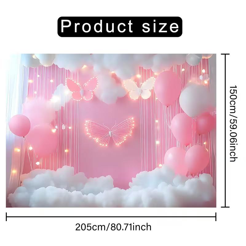 2D Soft Dreamy Pink Backdrop with Balloons & Clouds Photography Background 47.2x31.5inch/120*80cm
2D Soft Dreamy Pink Backdrop with Balloons & Clouds Photography Background 47.2x31.5inch/120*80cm