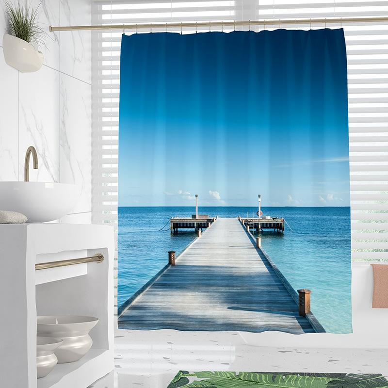 Scenery Painting Washable Dirt-Resistant Shower Curtain Shower Head Waterproof Polyester Bath Curtain For Home Decor Accessories W60H190(CM)-1 Pcs
Scenery Painting Washable Dirt-Resistant Shower Curtain Shower Head Waterproof Polyester Bath Curtain For Home Decor Accessories W60H190(CM)-1 Pcs