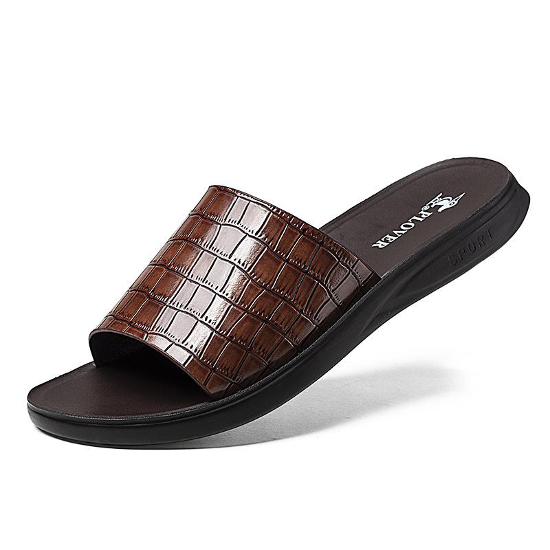 Летняя новая обувь для мужчин, тапочки из натуральной кожи, повседневные сандалии с каменным узором, удобные шлепанцы, классная пляжная обувь 44 коричневый
Летняя новая обувь для мужчин, тапочки из натуральной кожи, повседневные сандалии с каменным узором, удобные шлепанцы, классная пляжная обувь 44 коричневый