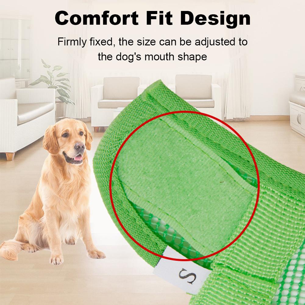 Breathable Mesh Adjustable Dog Muzzle For All Sizes, With Control Secure Fit Design & Bark Anti G6X2 green-1pcs
Breathable Mesh Adjustable Dog Muzzle For All Sizes, With Control Secure Fit Design & Bark Anti G6X2 green-1pcs
