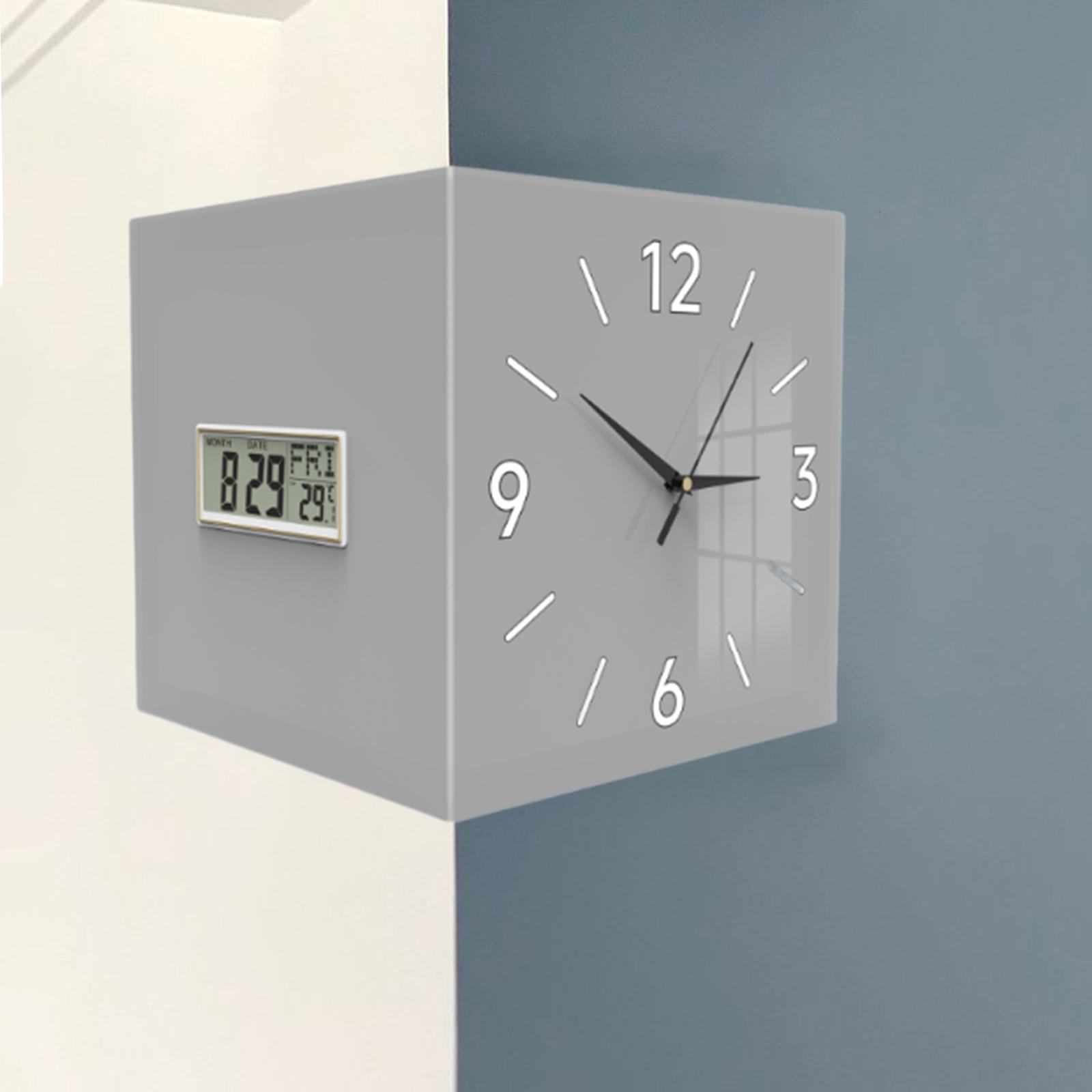 Corner Wall Clock Modern Square Calendar Ornament for Office Kitchen Bedroom серый
Corner Wall Clock Modern Square Calendar Ornament for Office Kitchen Bedroom серый