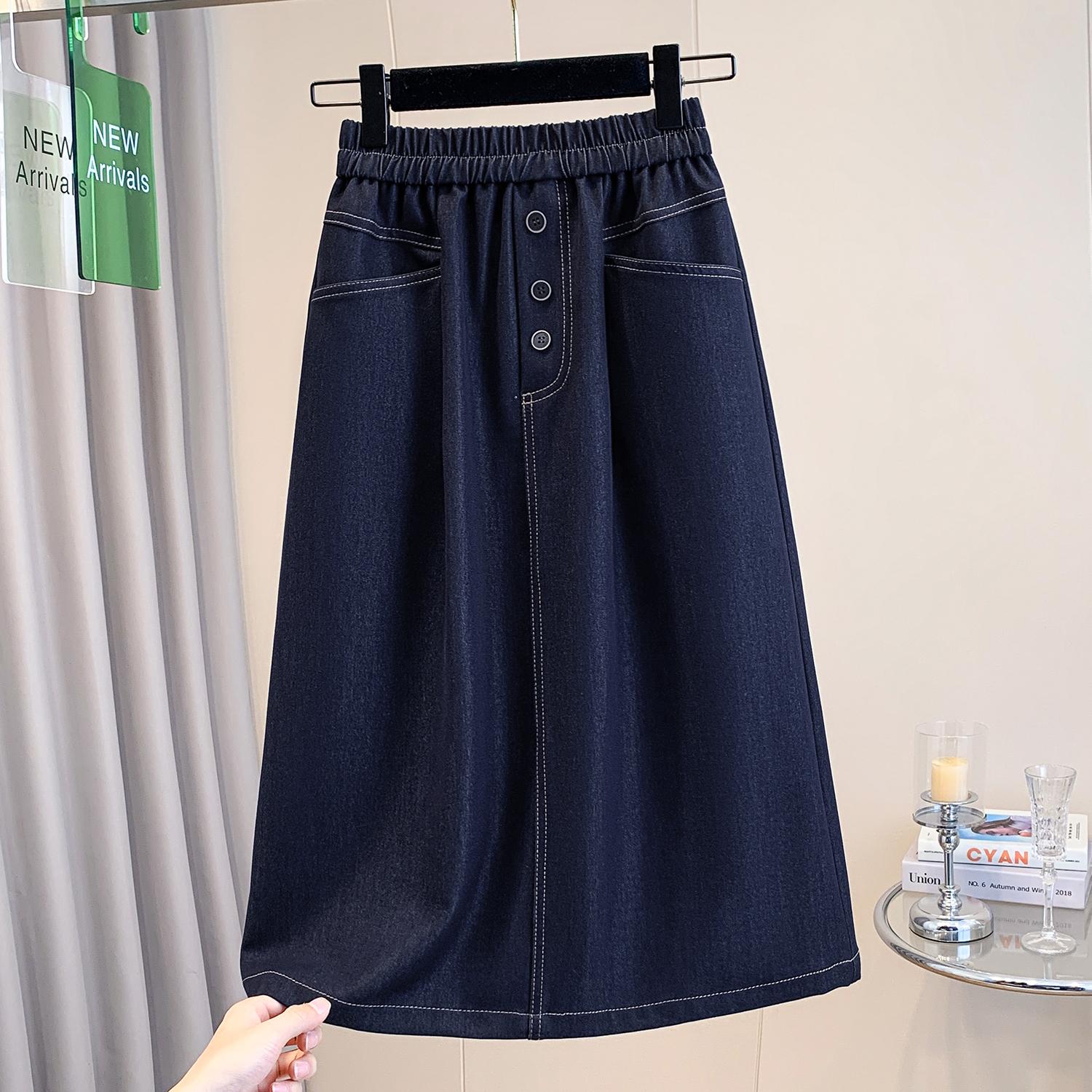 DIMANAF 2026 Summer Plus Size Women Skirts Elastic Waist Oversize Casual Lady Long Skirts Denim Cotton Solid Blue 5XL темно-синього кольору
DIMANAF 2026 Summer Plus Size Women Skirts Elastic Waist Oversize Casual Lady Long Skirts Denim Cotton Solid Blue 5XL темно-синього кольору