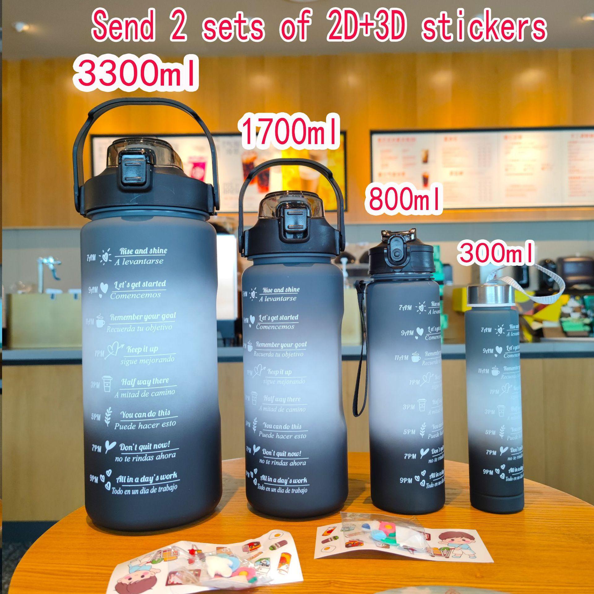 Summer Outdoor Large Capacity Sports Water Bottle with Straw Portable Handle Fitness Kettle for Men Women 3300+1700+800+300ml чорний
Summer Outdoor Large Capacity Sports Water Bottle with Straw Portable Handle Fitness Kettle for Men Women 3300+1700+800+300ml чорний