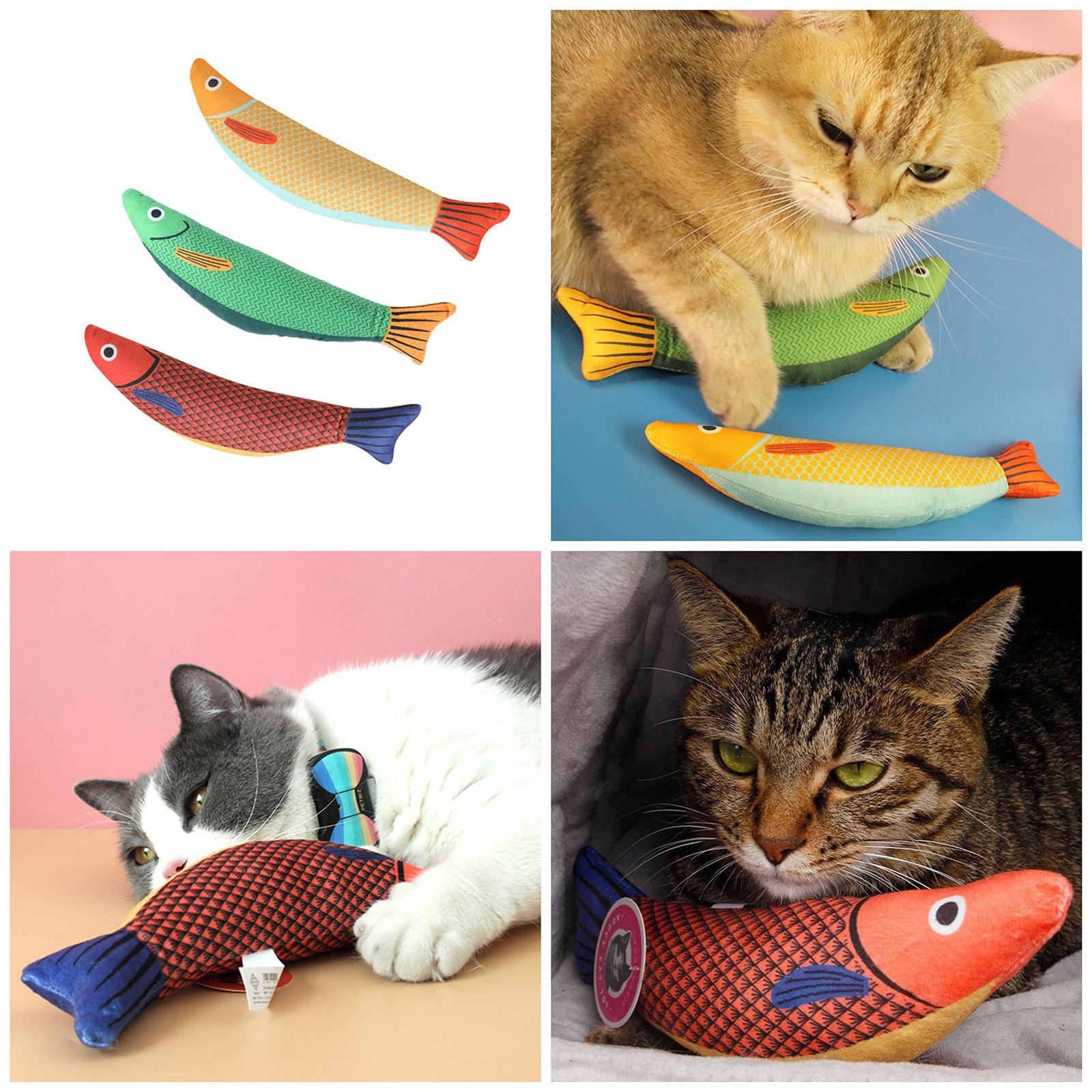 3 Pcs Filled Catnips Cat Chewing Toy Fish Shape Safe Improve Mood Toy with Sound Improve Mood Gift for Kitten
3 Pcs Filled Catnips Cat Chewing Toy Fish Shape Safe Improve Mood Toy with Sound Improve Mood Gift for Kitten