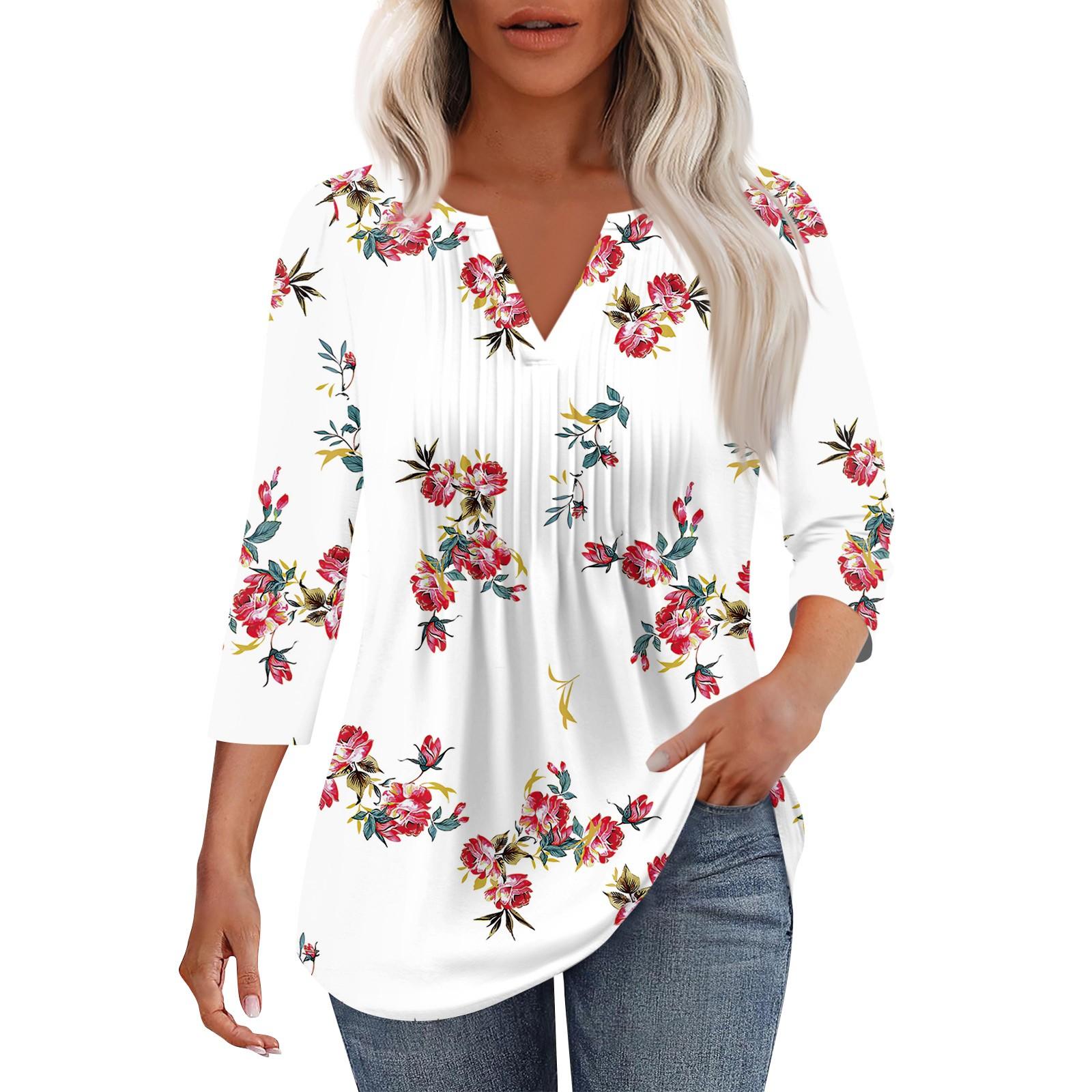 Женская модная повседневная плиссированная футболка с V-образным вырезом и рукавом семь четвертей XL белый
Женская модная повседневная плиссированная футболка с V-образным вырезом и рукавом семь четвертей XL белый