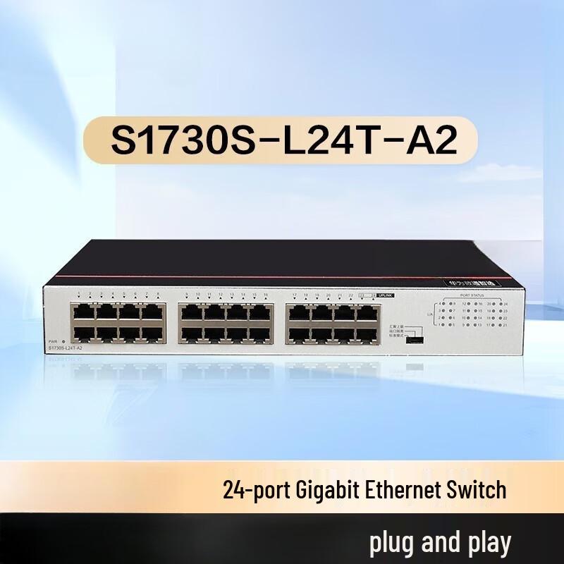 Huawei S1730S-L24T-A2 24-Port Gigabit Unmanaged Switch
Huawei S1730S-L24T-A2 24-Port Gigabit Unmanaged Switch