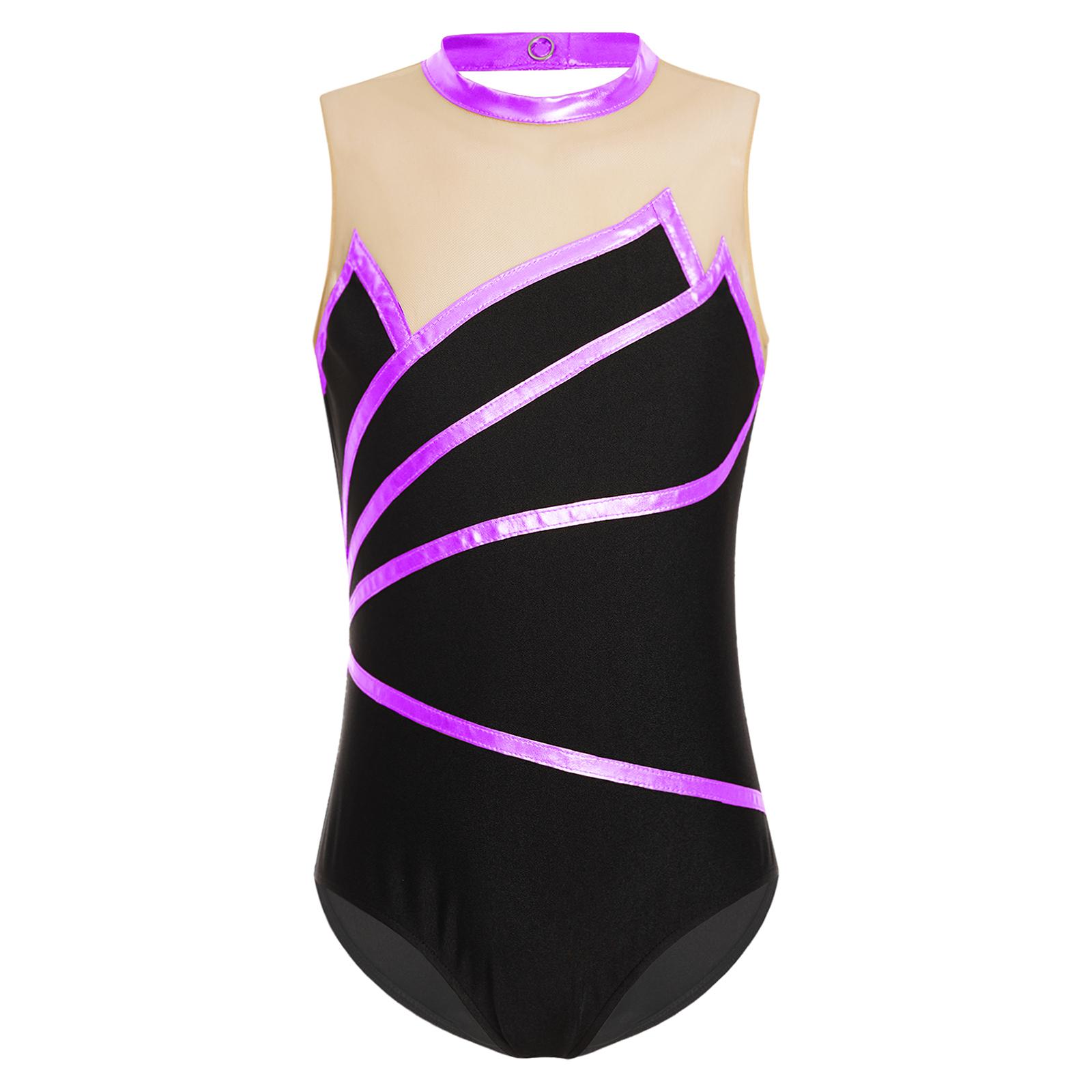 Girls Metallic Striped Gymnastics Leotard Sheer Mesh Patchwork Keyhole Back Sleeveless Bodysuit Dancewear 3-4 Years фіолетовий
Girls Metallic Striped Gymnastics Leotard Sheer Mesh Patchwork Keyhole Back Sleeveless Bodysuit Dancewear 3-4 Years фіолетовий