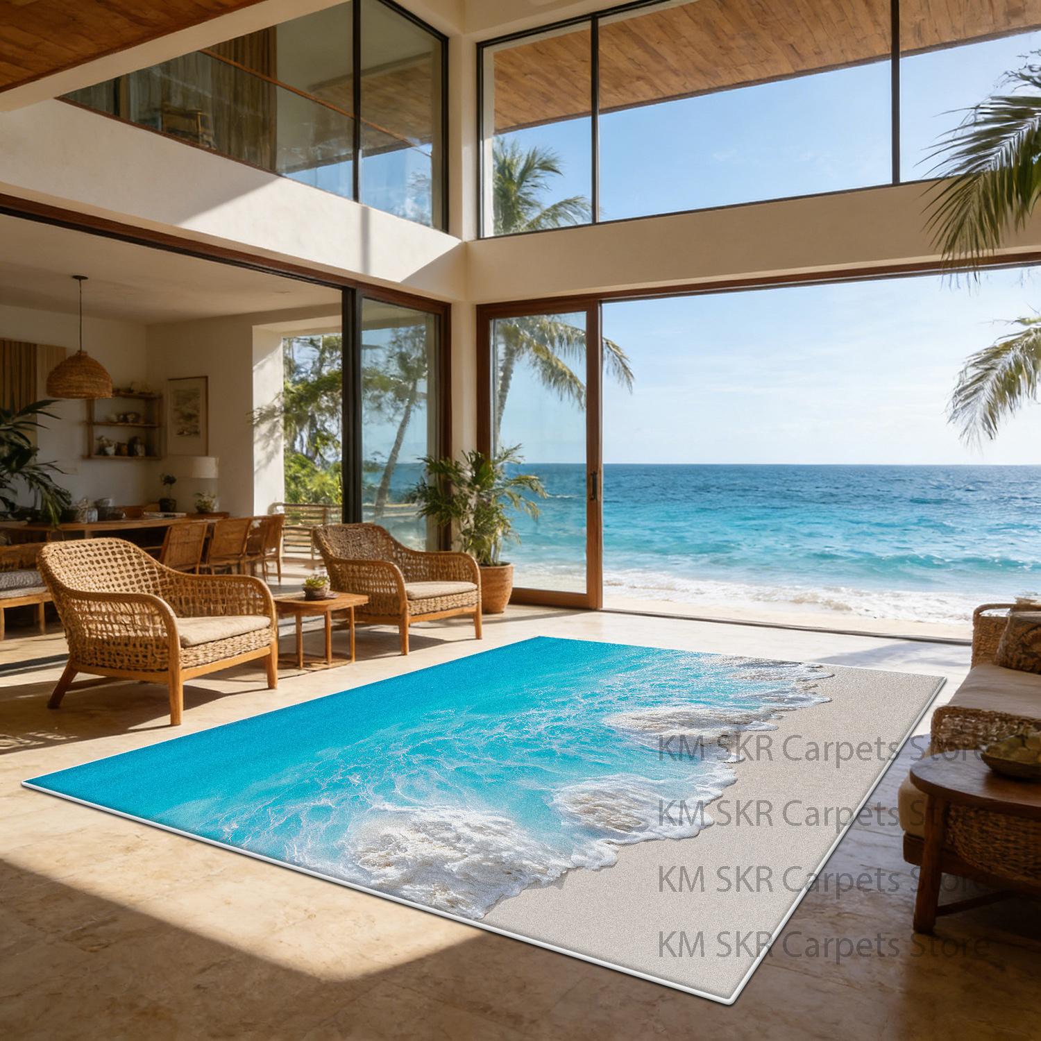 Modern Duplex Villa Living Room Carpet Decoration Antiskid Washable Bedroom Seaside Scenery Bedside Mat Soft Office Floor Mats 60x90cm
Modern Duplex Villa Living Room Carpet Decoration Antiskid Washable Bedroom Seaside Scenery Bedside Mat Soft Office Floor Mats 60x90cm