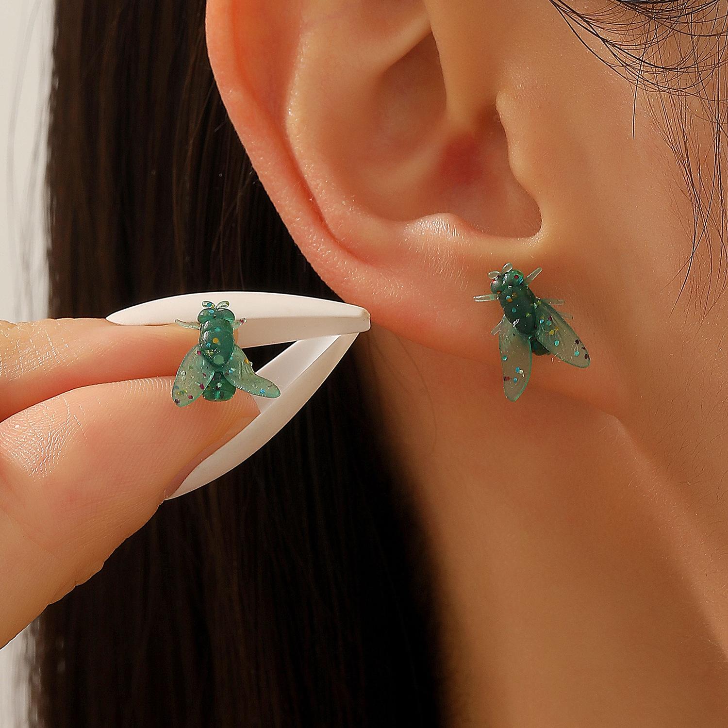 Funny Fly Insect Stud Earrings Neutral Unique Simulation Fly Earrings Wacky Personality Resin Mini Ear Accessories Zircon Gifts
Funny Fly Insect Stud Earrings Neutral Unique Simulation Fly Earrings Wacky Personality Resin Mini Ear Accessories Zircon Gifts